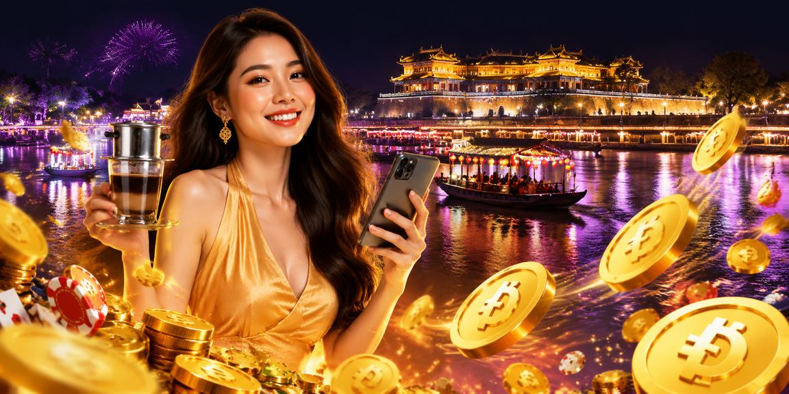 Người dùng Huế đăng nhập tài khoản casino trên điện thoại tại quán cà phê